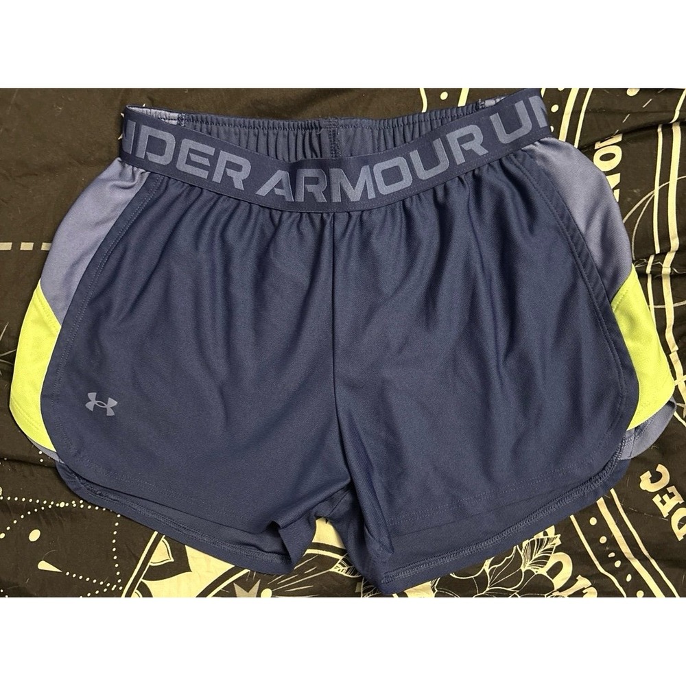 Under Armour Women's Dark Blue Unlined Loose Fit Active Shorts, Small